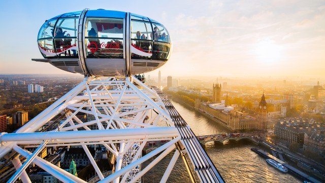View of The London Eye and the River Thames.