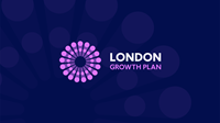 The London Growth Plan logo on a dark blue background