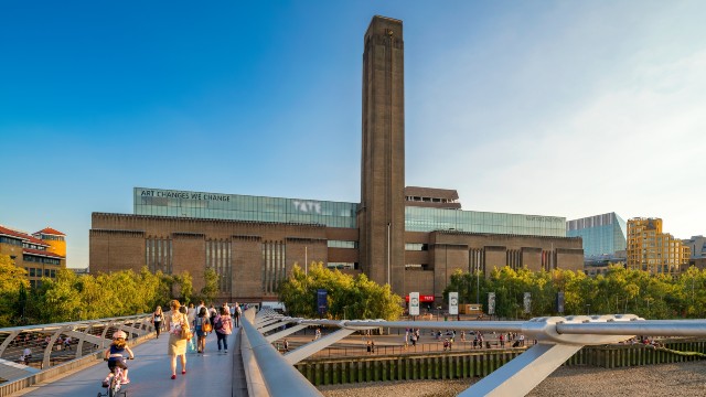 View of Tate Modern from London Millennium Footbridge