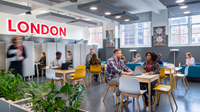 The team at London & Partners working in the office