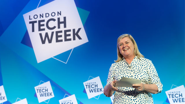 Speaker on stage at London Tech Week