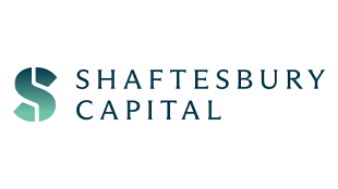 A logo of a green stylised capital letter S next to text that reads Shaftesbury Capital in green font against a white background.